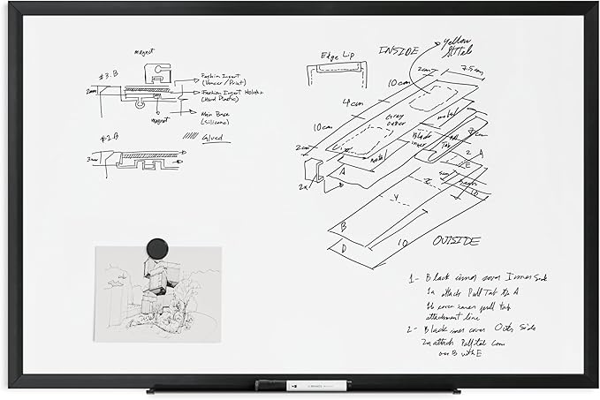 U Brands Magnetic Whiteboard 24" x 36", Wall Mounted White Board - Image 2