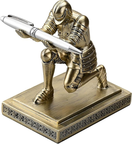 Amoysanli Knight Pen Holder Desk Organizers and Accessories Desk Decor Resin by Amoysanli