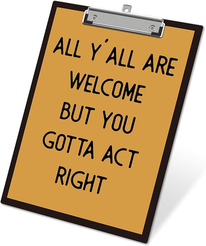APIILVPQ Retro Clipboard，Welcome Clipboards by Unknown