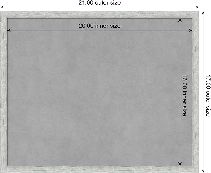 Amanti Art Silver Framed Magnetic Board 17x21 Small Vision Board - Image 3