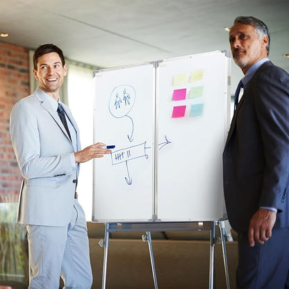 72” x 40” Foldable Whiteboard Dry Erase Board Large Tri Folding Whiteboard - Image 5