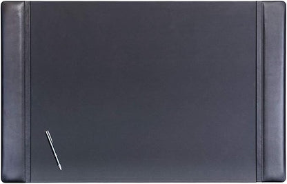 Dacasso Black Leather 38" x 24" Side-Rail Desk Pad by Dacasso