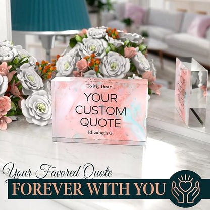 Personalized Gifts, Custom Quote Block Letter Board, Crystal-Clear Acrylic - Image 6