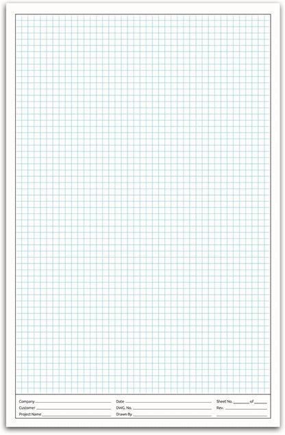 11x17" Graph Paper Pad, for Blueprint Drawings, Engineering & Planning - Image 2