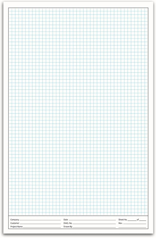 NextDayLabels - 11x17 Graph Paper Pad, by NextDayLabels