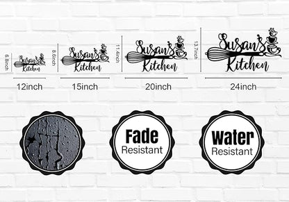 Custom Kitchen Name Sign, Personalized Kitchen Metal Sign, Kitchen Art Wall - Image 6
