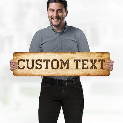 Custom Sign, Custom Street Sign, 11 Font Colors, 13 Font Styles, 4 Hole Options - Image 2