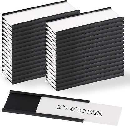 Realth C Channel Magnetic Label Holders 30 Pack 2" x 6" by Realth