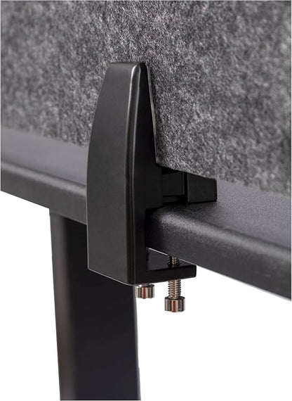 Stand Up Desk Store ReFocus Raw Clamp-On Acoustic Desk Divider Mounted Privacy - Image 4