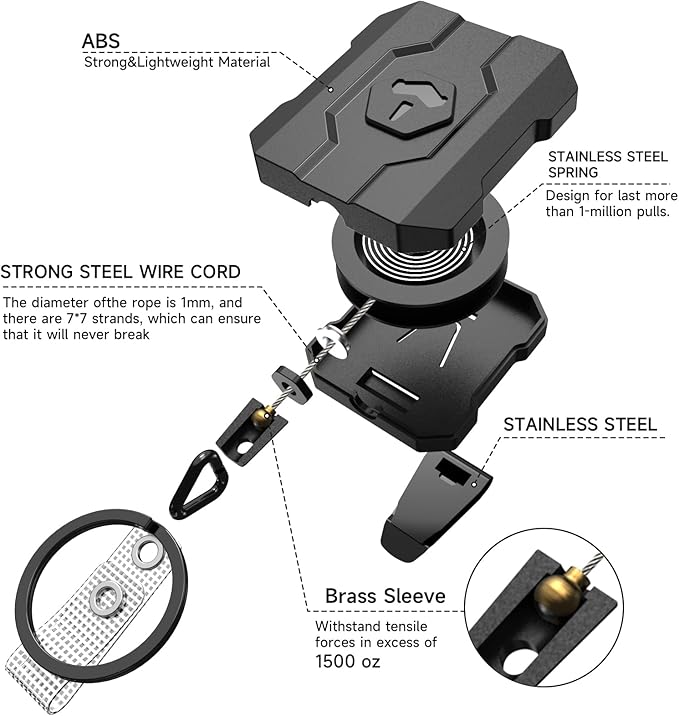 VYNCS Retractable Keychain Badge Holder - Image 3