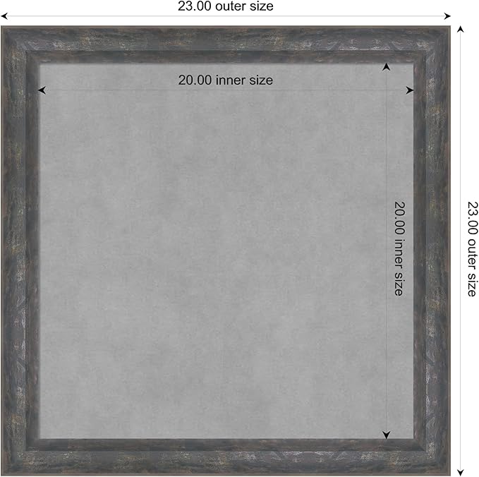 Amanti Art Grey Framed Magnetic Board 23x23 Medium Vision Board - Image 3