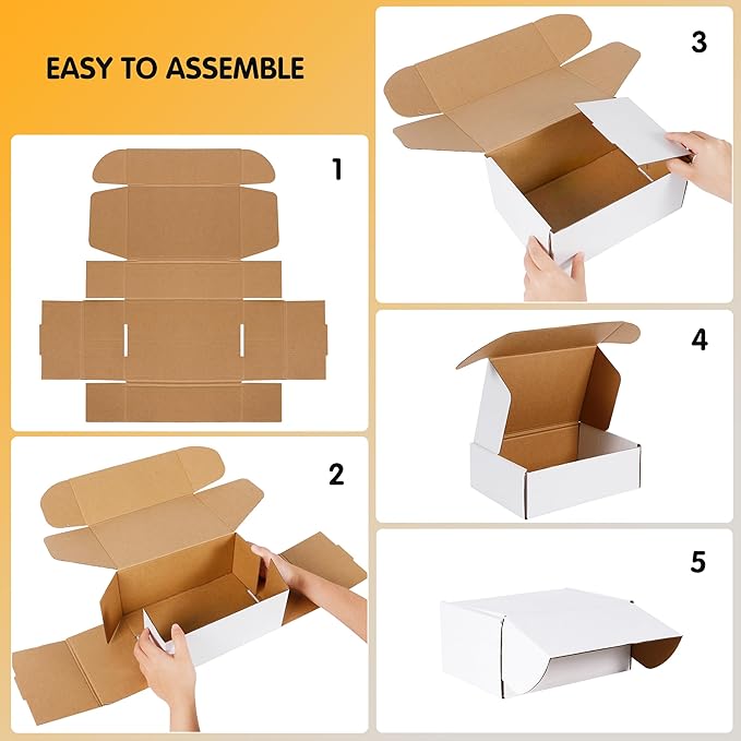 JOWLOT 9x6x4 inch Small Shipping Boxes Set of 25 - Image 3