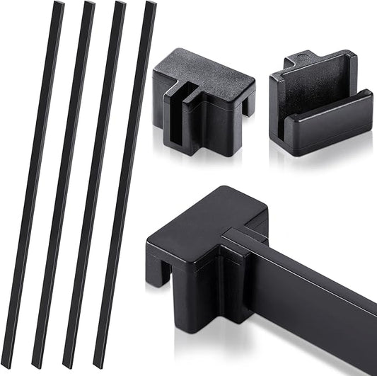 Epakh 4-Piece PVC Black Hanging File Folder Rails by Epakh