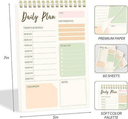 Tlenpo To Do List Notepad, 60 Sheets Daily Planner Notebook Organizer, Portable - Image 4