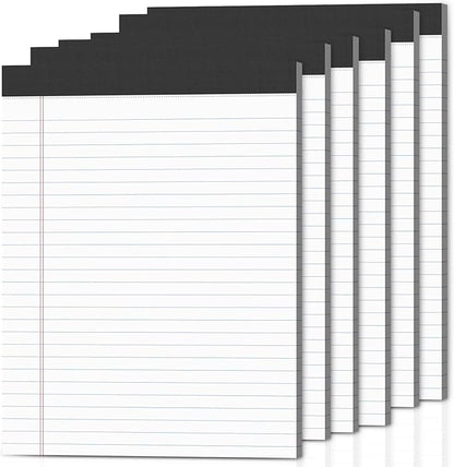 6-Pack Legal Pads 8.5"x11" Wide Ruled Note Pads by Nichela