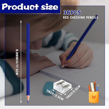 sqzrmdcg 36 PCS DurkBlue Colored Pencils, Pre-sharpened Professional Wooden Art - Image 2