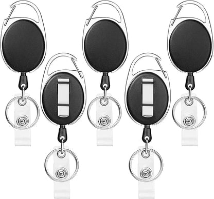 SOVYOULIVE 5 Pack Heavy-Duty Retractable Badge Holders by Unknown