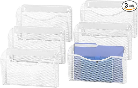 MINDEPOT Wall File Organizer, Hanging Wall Mounted File Folder Binder Holder by MINDEPOT