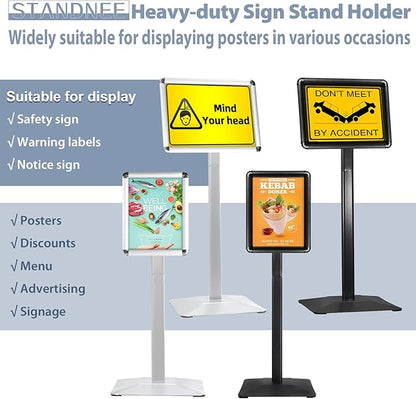 STANDNEE Heavy-duty Poster Stand Holder 11"x 17" Pedestal Floor Standing Sign - Image 2