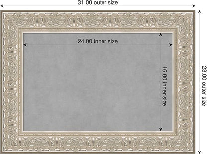 Amanti Art Silver Framed Magnetic Board 23x31 Medium Vision Board - Image 2