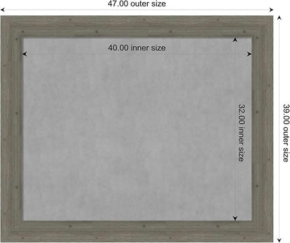 Amanti Art Grey Framed Magnetic Board 39x47 X-Large Vision Board - Image 4