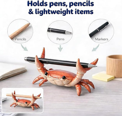 Desk Crab Pen Holder, Cute Weightlifting Crab Pencil Holder - Image 5
