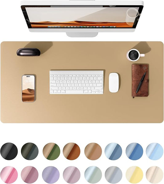 YSAGi Leather Desk Protector, Office Mat, Large Mouse Pad, Non-Slip PU Leather by YSAGi