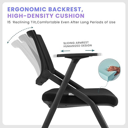 BROBRIYO, 4 Pack Stackable Conference Room Chairs - Image 6