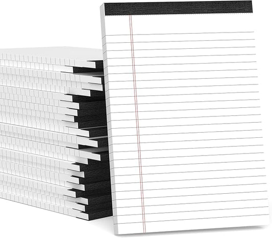 24 Pack Small Legal Pads 5x8 White Note Pads 5x8 College Ruled Paper Tablets by Aidunmis