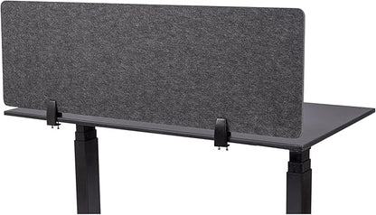 Stand Up Desk Store ReFocus Raw Clamp-On Acoustic Desk Divider Mounted Privacy by SStandUpDeskStore