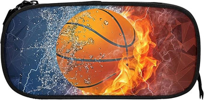 Basketball Pencil Case for Sports Boys Girls, High Capacity Cool Black Pencil - Image 7