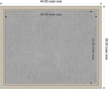 Amanti Art Silver Framed Magnetic Board 36x44 X-Large Vision Board - Image 3