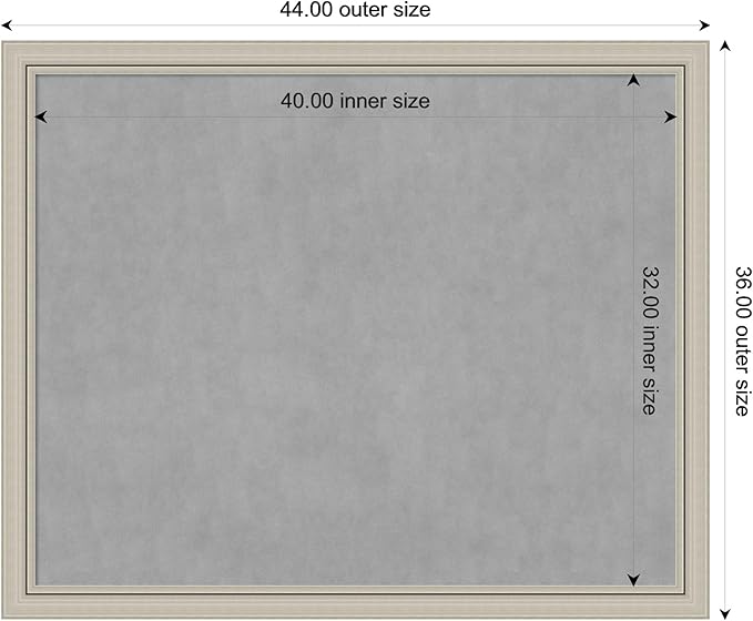 Amanti Art Silver Framed Magnetic Board 36x44 X-Large Vision Board - Image 4