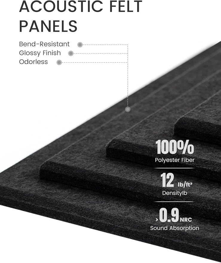 Fluxynara Large Felt Bulletin Board 48" x 36" Cork Board Alternative-12 Pack - Image 4