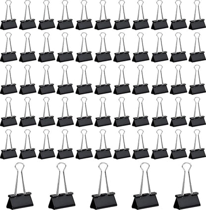 60 PCS Large Binder Clips – 2Inch 51mm Big Black Metal Paper Clamps, Extra by Unknown