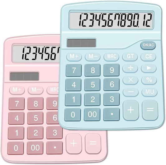 Calculators, Splaks 2 Pack Standard Functional Desktop Calculators Sola and AA by SPLAKSCALCULATOR