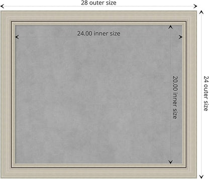 Amanti Art Silver Framed Magnetic Board 24x28 Medium Vision Board - Image 4