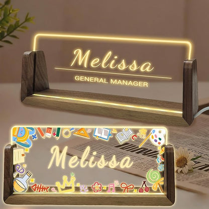 Personalized Acrylic Light Up Name Plate by Unknown