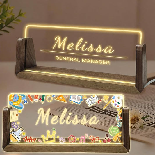 Personalized Acrylic Light Up Name Plate by Unknown