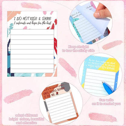 Funny Notepads with Sayings Sticky Funny Office Supplies to Do List Sarcastic - Image 3