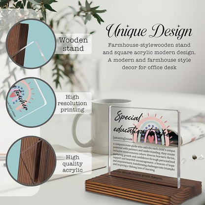 Special Education Teacher Gifts, Thank You Desk Sign - Image 3