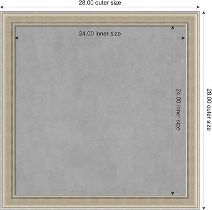 Amanti Art Silver Framed Magnetic Board 28x28 Medium Vision Board - Image 4
