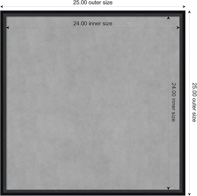 Amanti Art Black Framed Magnetic Board 25x25 Medium Vision Board - Image 3