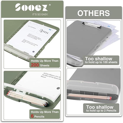 Sooez Clipboard with Storage, High Capacity Nursing Clipboard with Pen Holder - Image 3