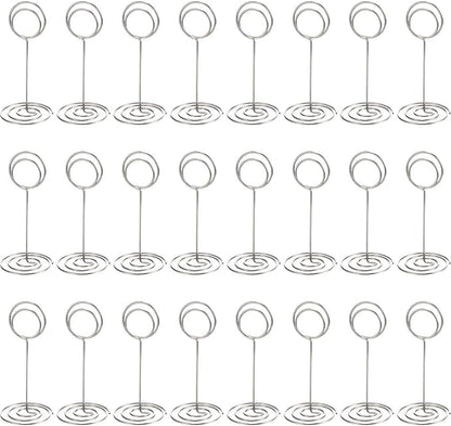 TecUnite 24 Pieces 3.35 Inch Table Number Holder Place Card Photo Holder by TecUnite