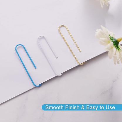 NEEWAY 200pcs Large Blue Paper Clips, 2 Inch Jumbo Paper Clip, Ceative Colored - Image 4