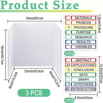 Trifold Display Boards with Colorful Self-Adhesive Sheets – 24 x 16 Inch - Image 2