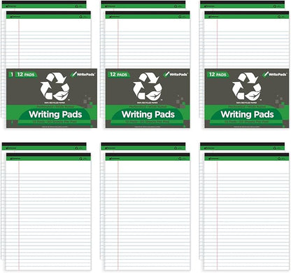 KAISA White Legal Pads Writing Pads Recycled Paper 5"x8" Narrow Ruled Lined - Image 8