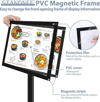 STANDNEE Heavy-duty 8.5x11 in Sign Stand Holder Floor Stand Sign, Poster - Image 3