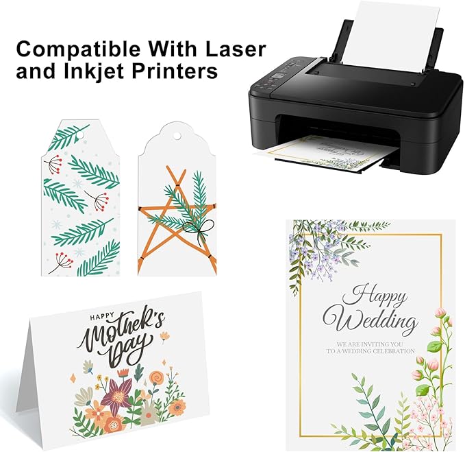 OcePor 50 Sheets White Cardstock Paper, Colored Printer Paper 8.5 x 11 - Image 5